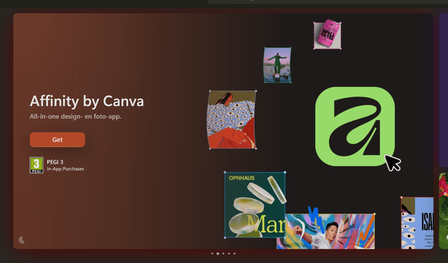 The Microsoft Store hero — Affinity by Canva